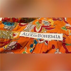 Alix of Bohemia Dress Floral Orange midi dress M - NWOT